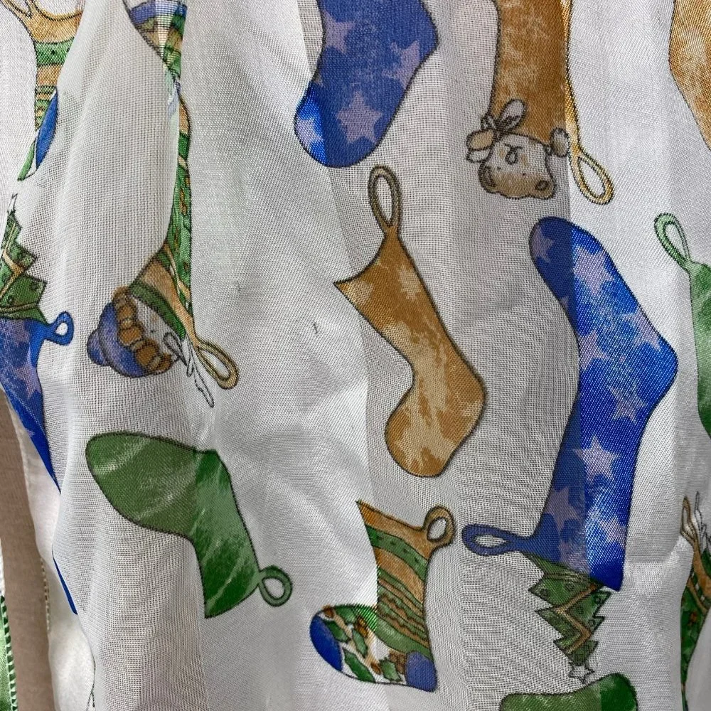 White Christmas Stocking Scarf 60
